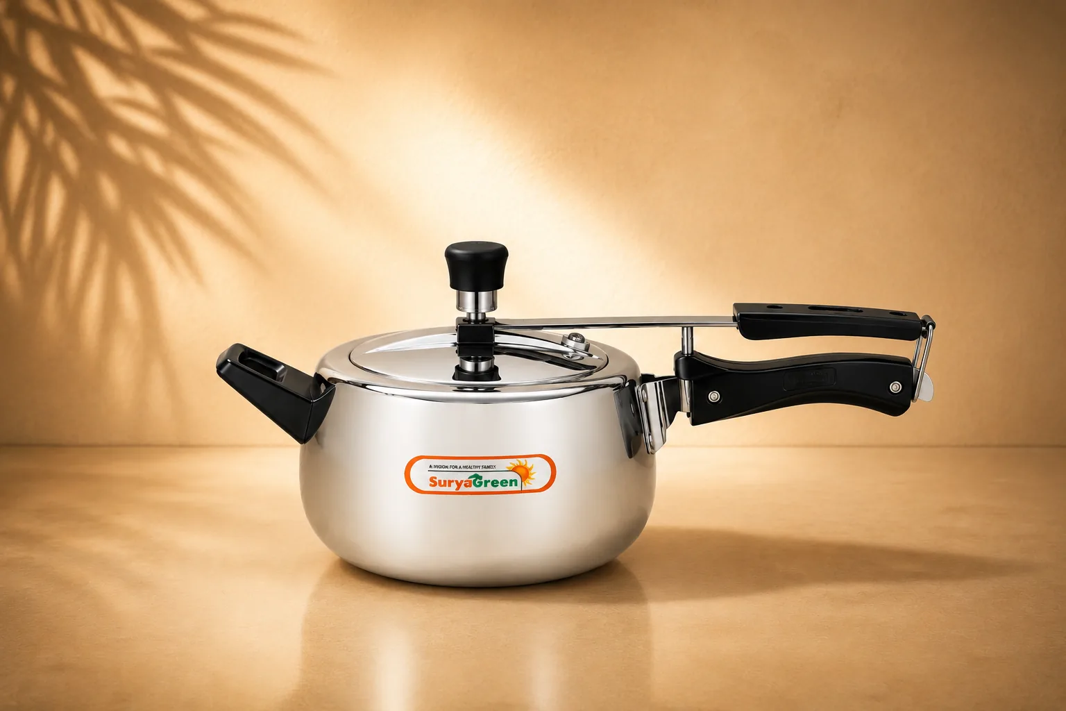 Pressure Cooker 3Ltr — Silver — SuryaGreen