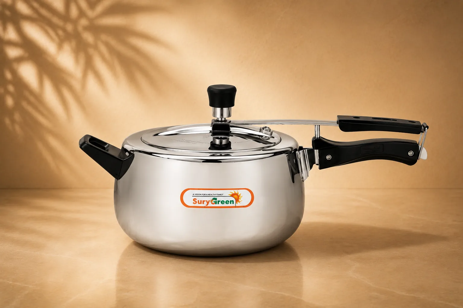 Pressure Cooker 5Ltr — Silver — SuryaGreen