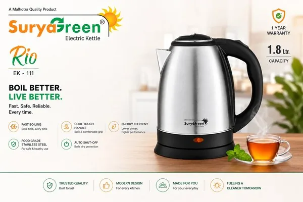 Rio EK-111 — SuryaGreen Electric Kettle